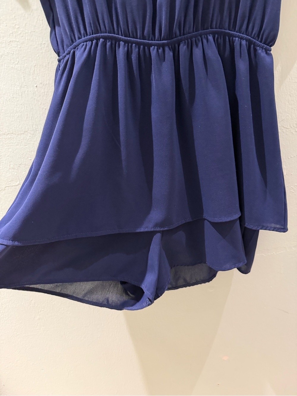 Navy Blue Tiered Romper